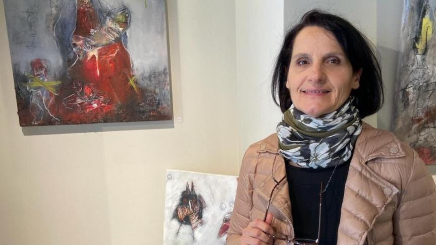 Bergues: le chaos indescriptible sur les toiles de Pierrette Cornu à la galerie Paragone